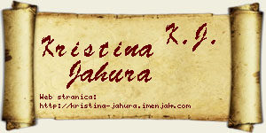 Kristina Jahura vizit kartica